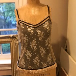 Lace and black tank top